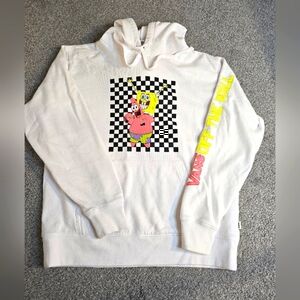 Vans X SpongeBob Hoodie Unisex Size Small White Checkered